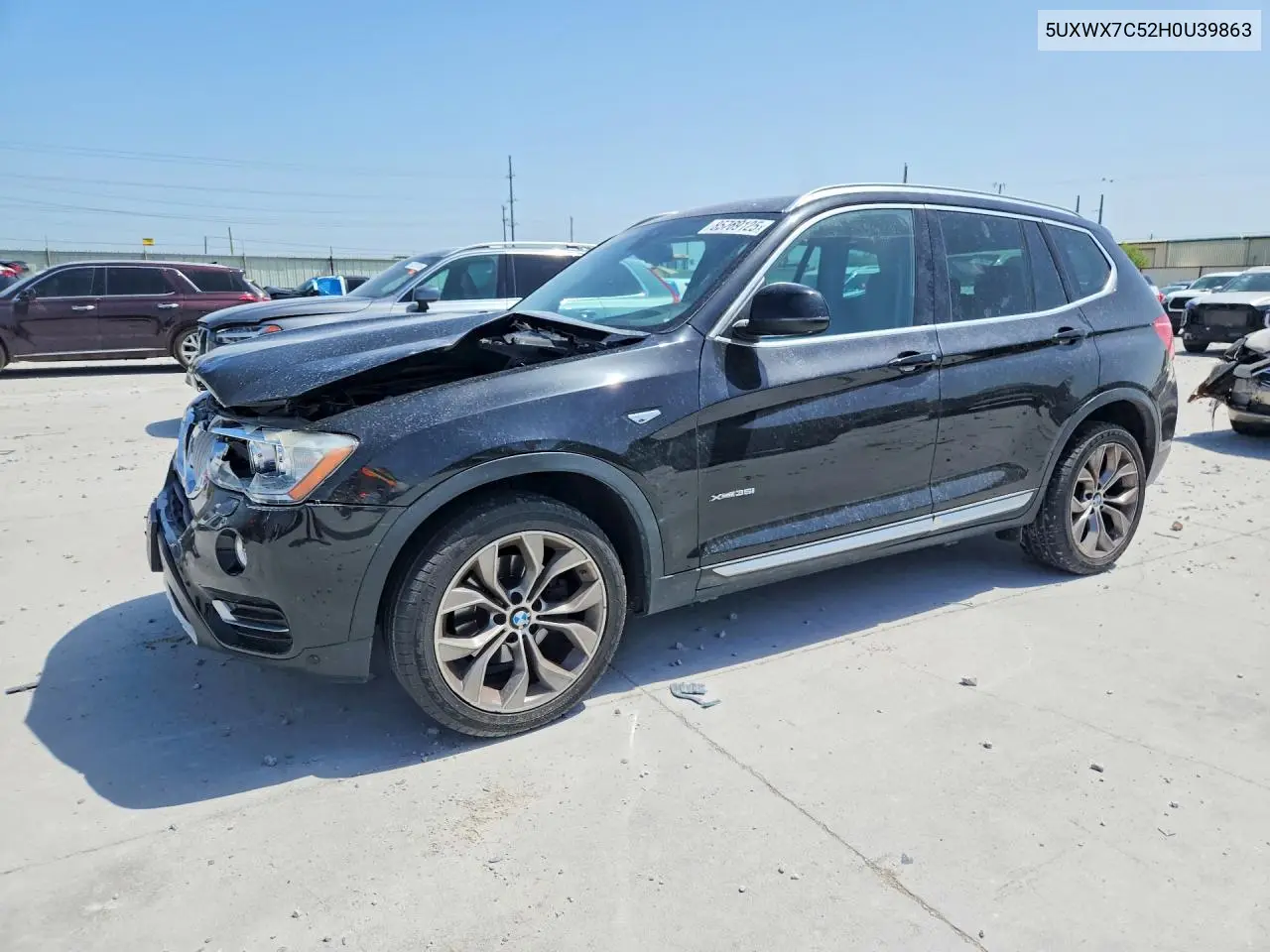 2017 BMW X3 xDrive35I VIN: 5UXWX7C52H0U39863 Lot: 85769125