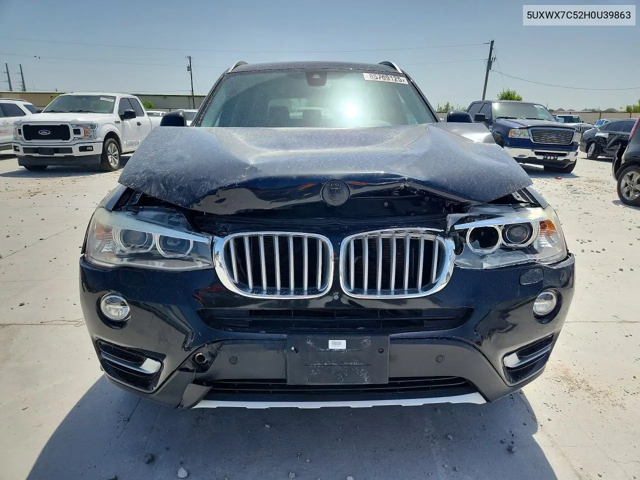 2017 BMW X3 xDrive35I VIN: 5UXWX7C52H0U39863 Lot: 85769125