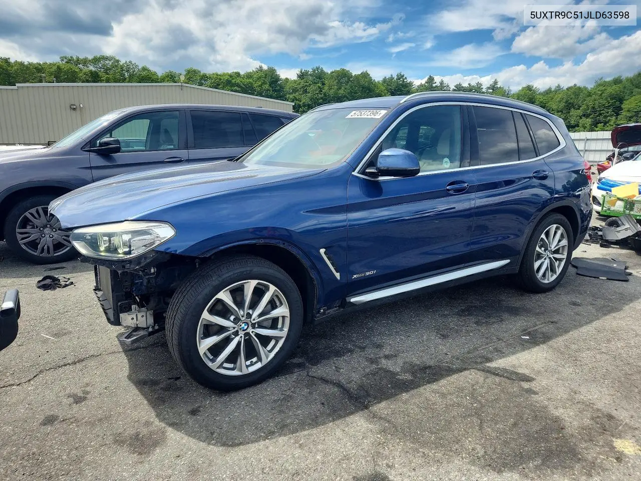 2018 BMW X3 xDrive30I VIN: 5UXTR9C51JLD63598 Lot: 57537396