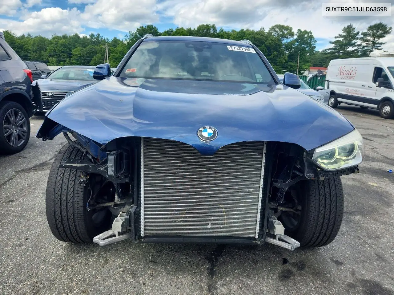 2018 BMW X3 xDrive30I VIN: 5UXTR9C51JLD63598 Lot: 57537396
