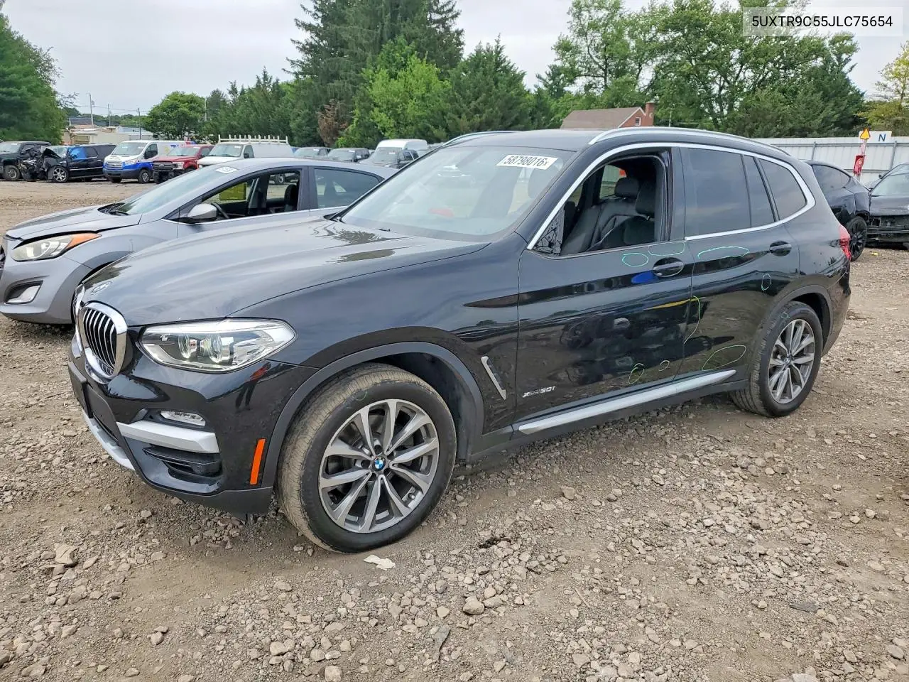 2018 BMW X3 xDrive30I VIN: 5UXTR9C55JLC75654 Lot: 58798016
