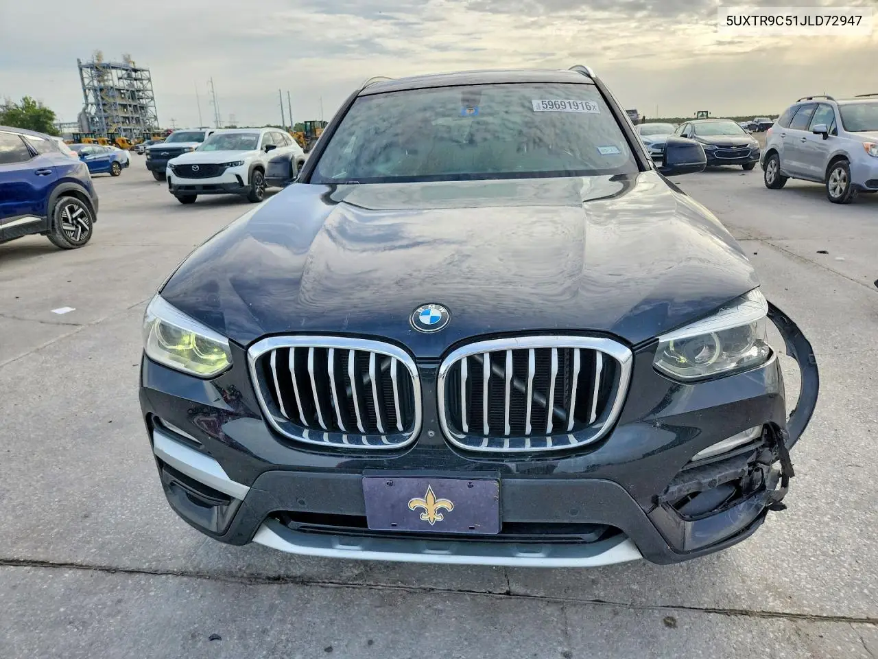 2018 BMW X3 xDrive30I VIN: 5UXTR9C51JLD72947 Lot: 59691916