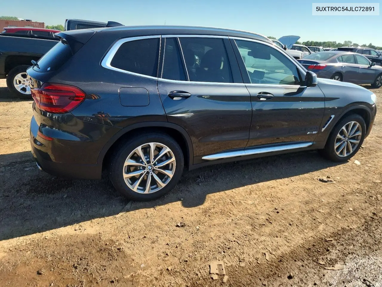 2018 BMW X3 xDrive30I VIN: 5UXTR9C54JLC72891 Lot: 60206326