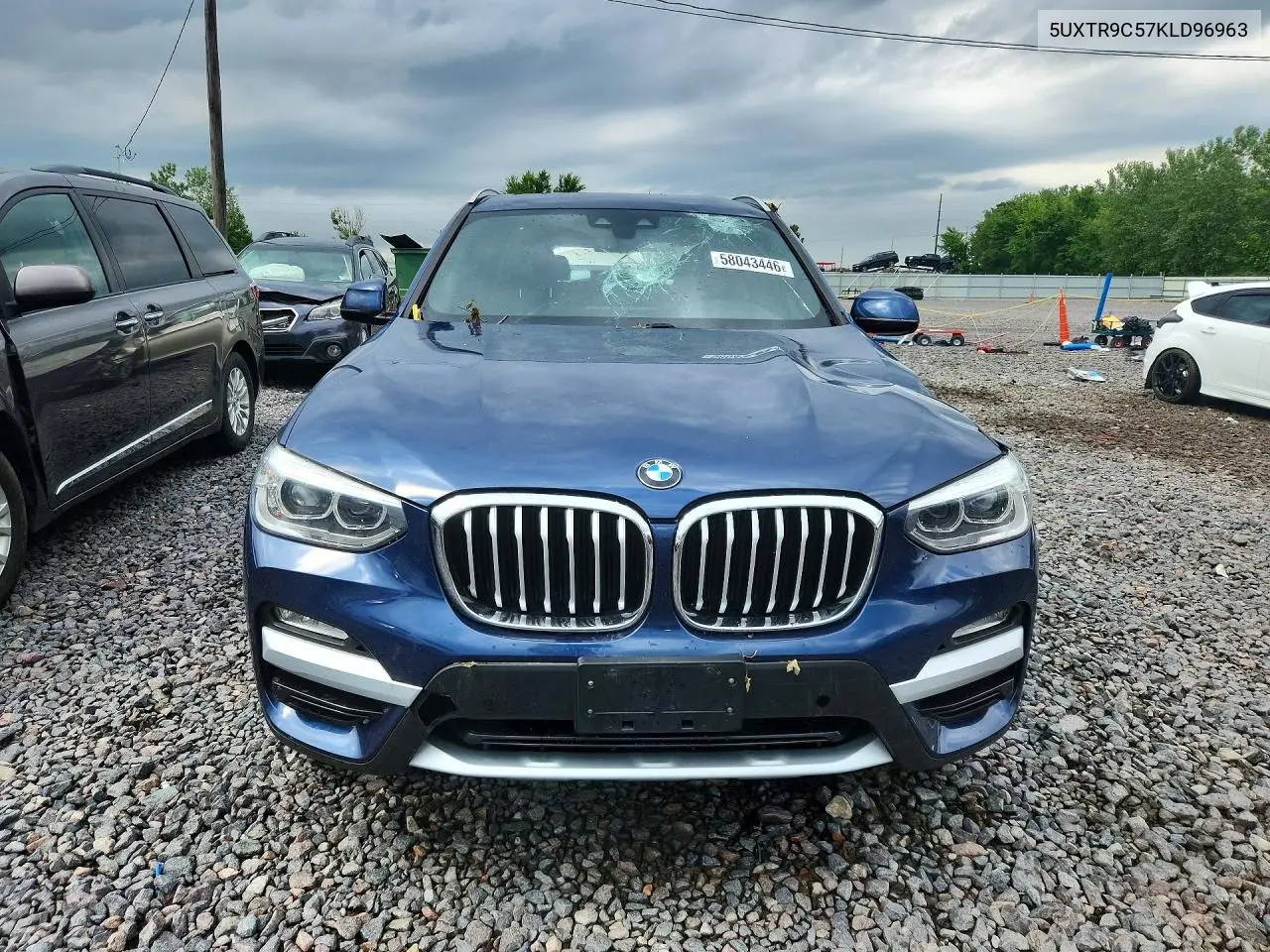 2019 BMW X3 3.0I VIN: 5UXTR9C57KLD96963 Lot: 58043446