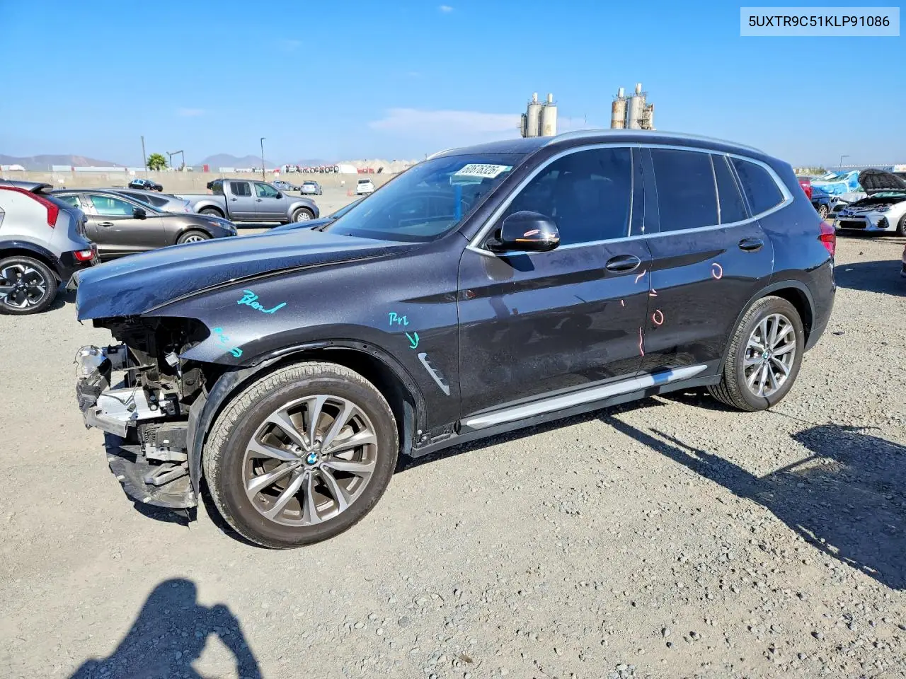 2019 BMW X3 xDrive30I VIN: 5UXTR9C51KLP91086 Lot: 60676326