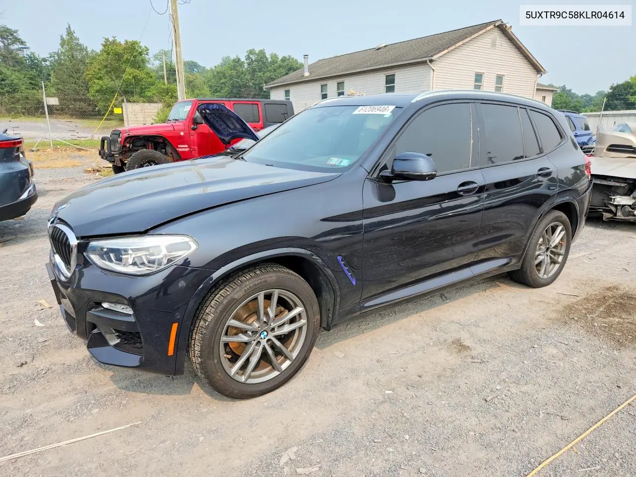 2019 BMW X3 xDrive30I VIN: 5UXTR9C58KLR04614 Lot: 61206946