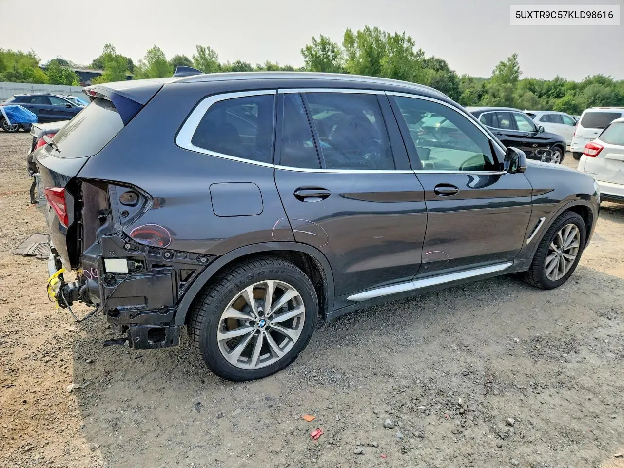 2019 BMW X3 xDrive30I VIN: 5UXTR9C57KLD98616 Lot: 61222556