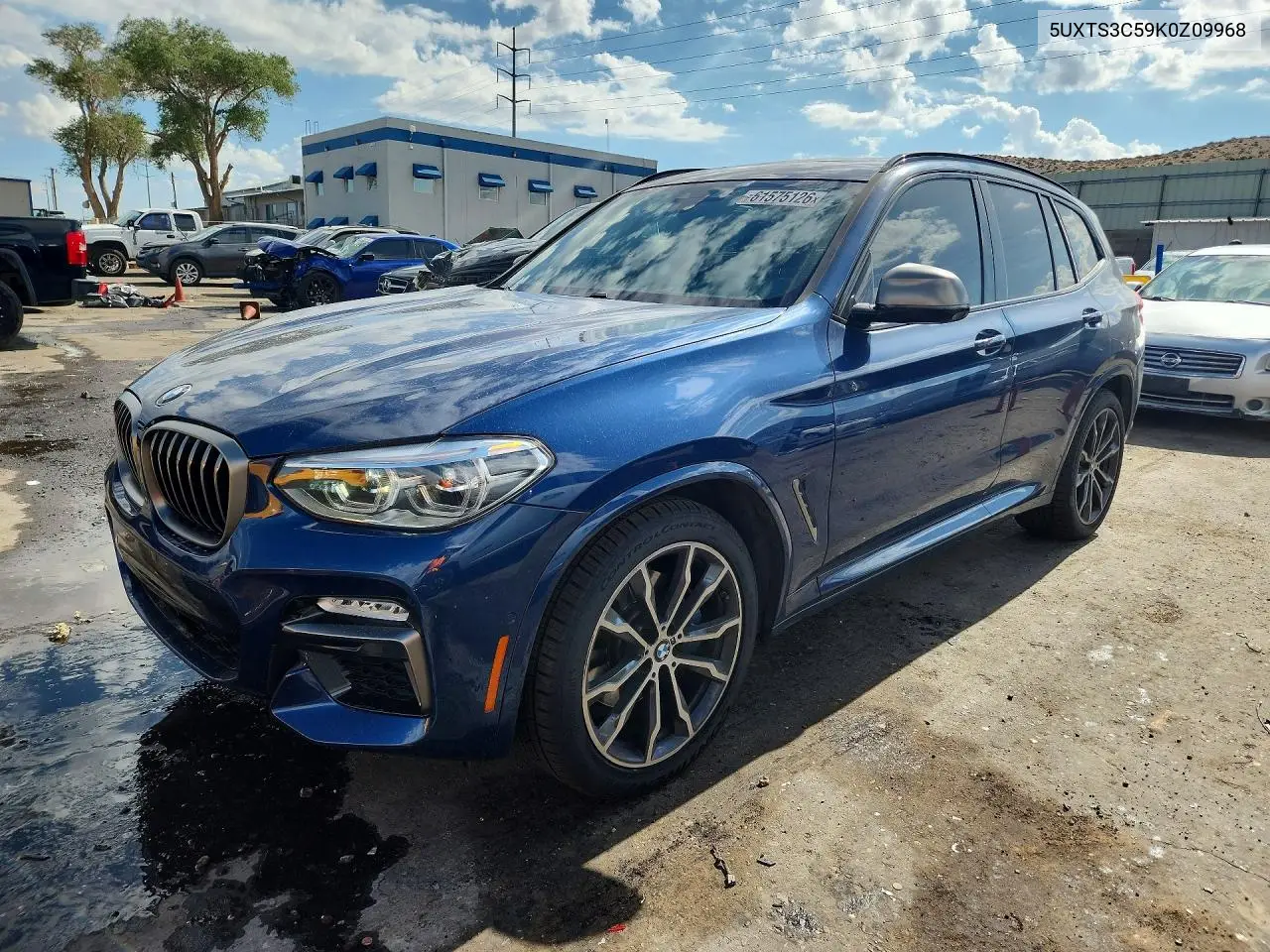 2019 BMW X3 xDrivem40I VIN: 5UXTS3C59K0Z09968 Lot: 61575126