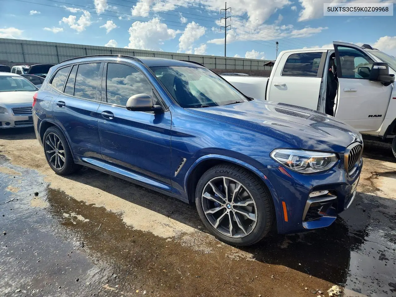 2019 BMW X3 xDrivem40I VIN: 5UXTS3C59K0Z09968 Lot: 61575126