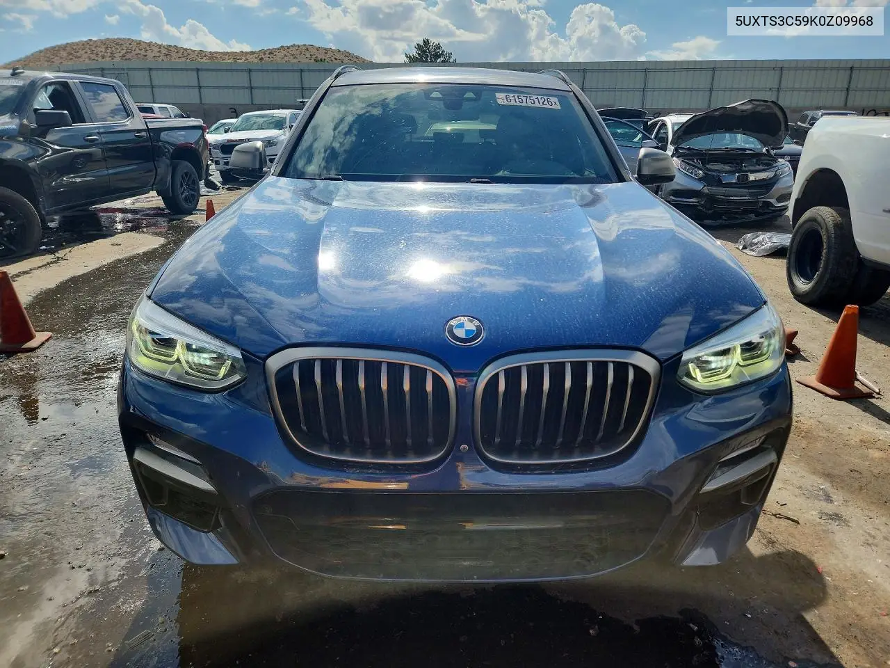 2019 BMW X3 xDrivem40I VIN: 5UXTS3C59K0Z09968 Lot: 61575126