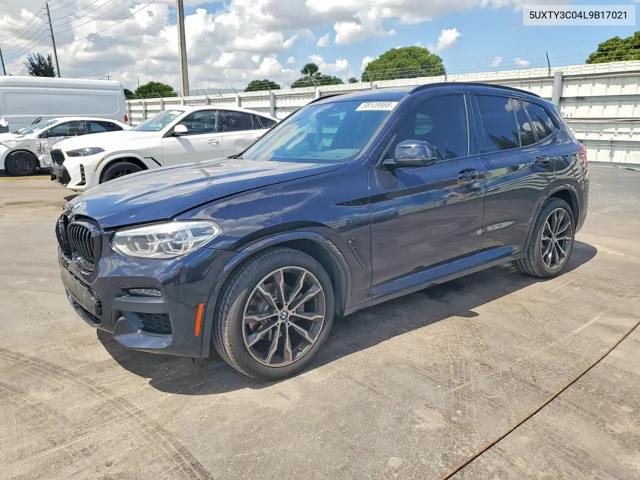 2020 BMW X3 Sdrive30I VIN: 5UXTY3C04L9B17021 Lot: 58149966