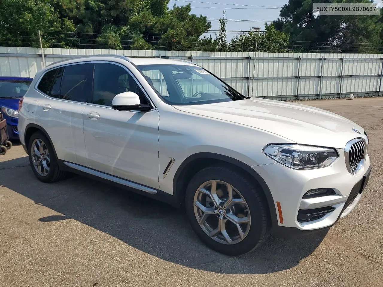 2020 BMW X3 xDrive30I VIN: 5UXTY5C0XL9B70687 Lot: 60932546