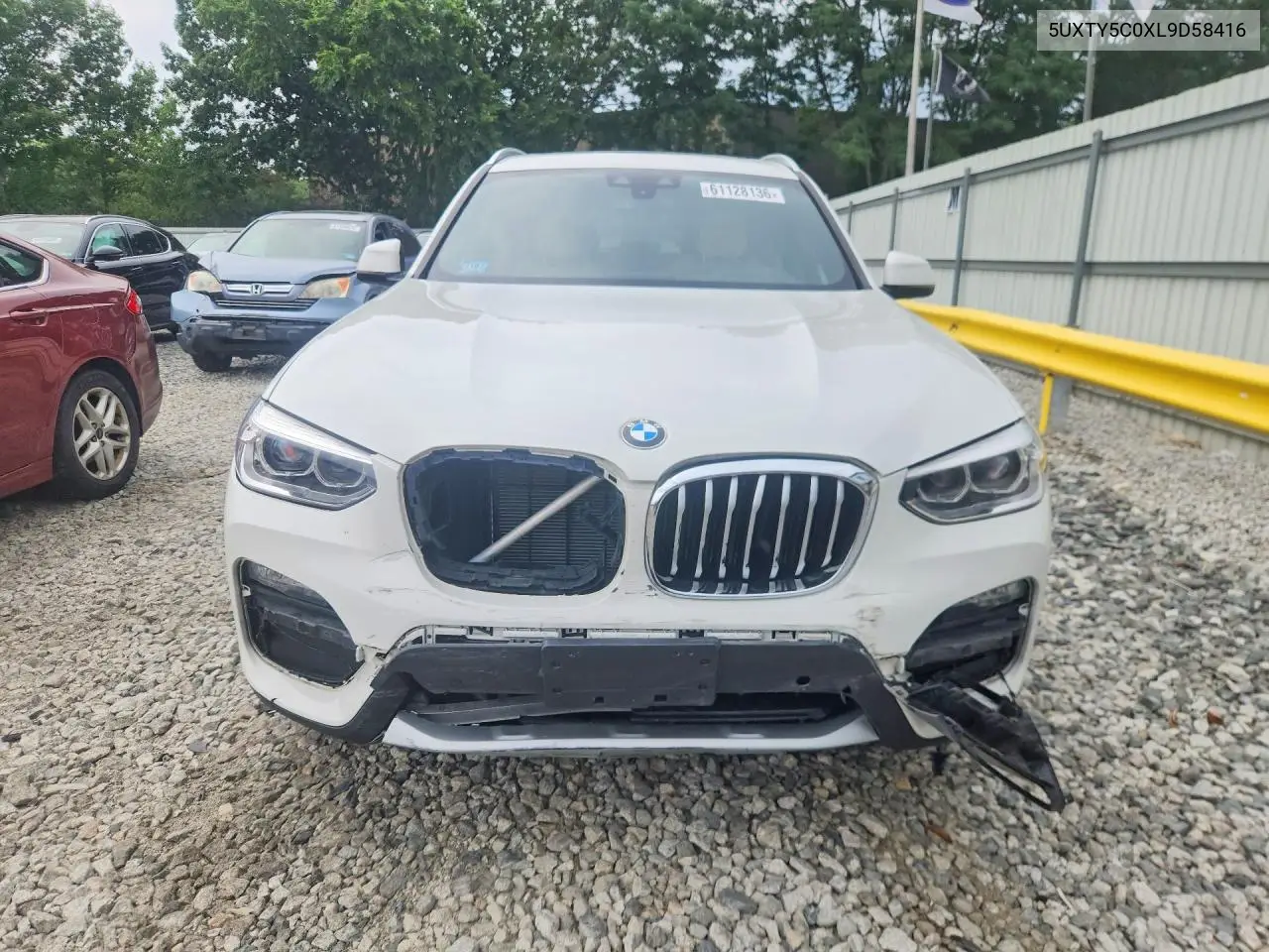 2020 BMW X3 xDrive30I VIN: 5UXTY5C0XL9D58416 Lot: 61128136