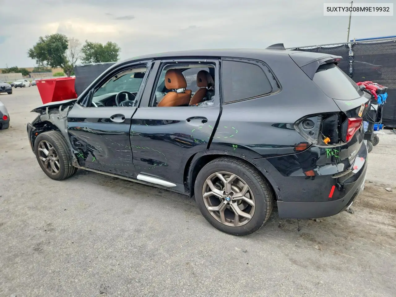 2021 BMW X3 Sdrive30I VIN: 5UXTY3C08M9E19932 Lot: 61374206