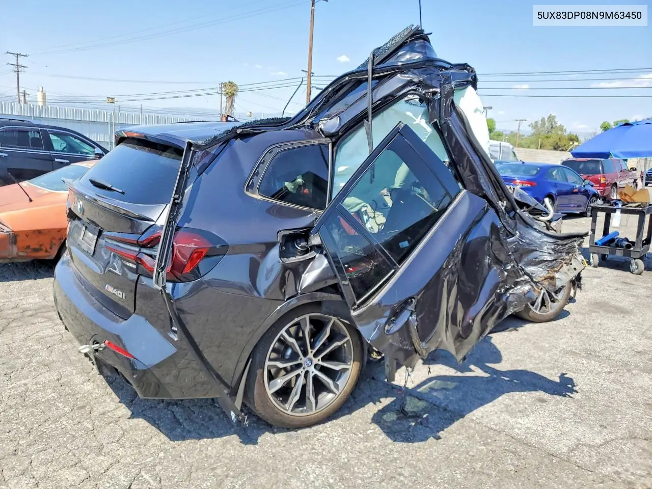 2022 BMW X3 M40I VIN: 5UX83DP08N9M63450 Lot: 52702076