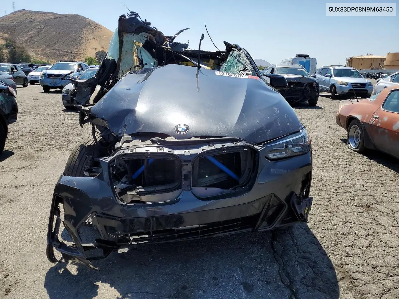 2022 BMW X3 M40I VIN: 5UX83DP08N9M63450 Lot: 52702076