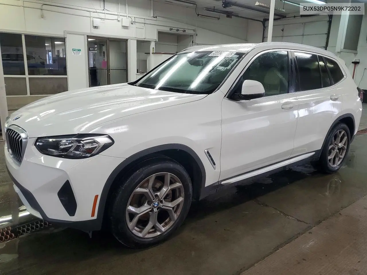 2022 BMW X3 xDrive30I VIN: 5UX53DP05N9K72202 Lot: 56826756