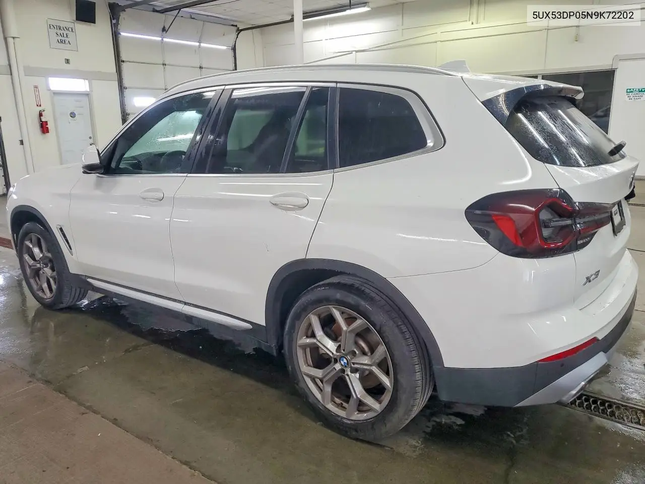 2022 BMW X3 xDrive30I VIN: 5UX53DP05N9K72202 Lot: 56826756