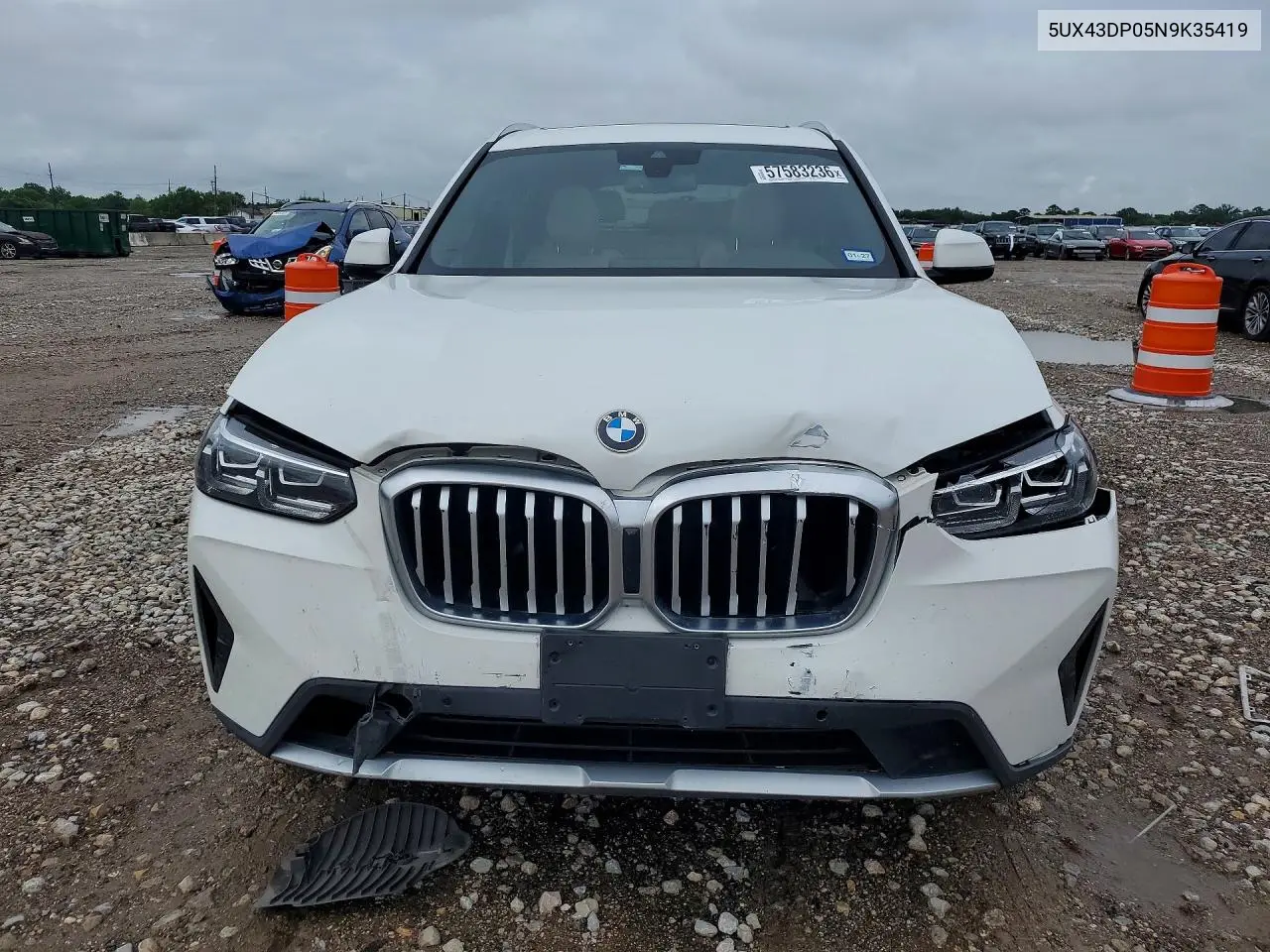 2022 BMW X3 Sdrive30I VIN: 5UX43DP05N9K35419 Lot: 57583236
