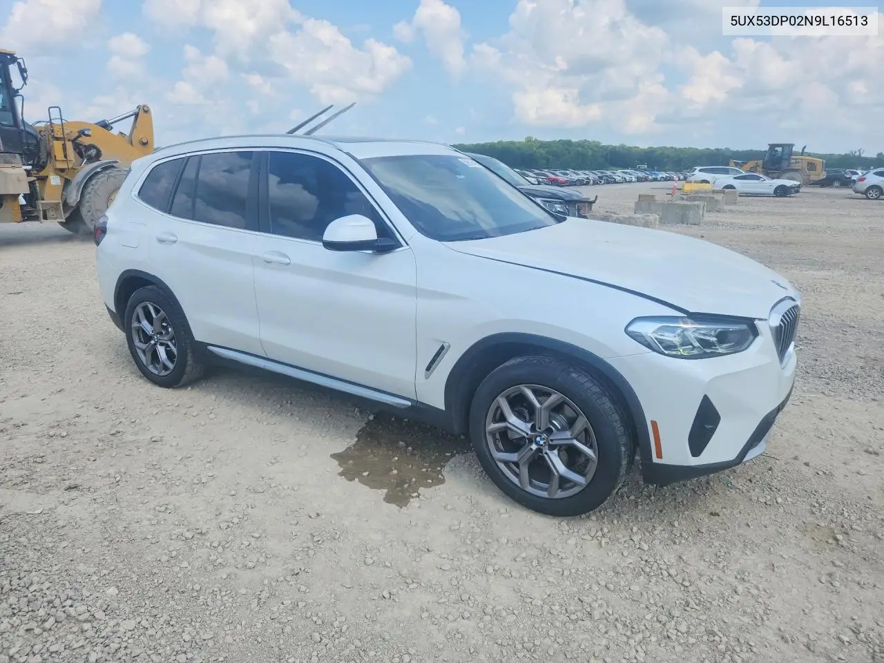 2022 BMW X3 xDrive30I VIN: 5UX53DP02N9L16513 Lot: 59616496