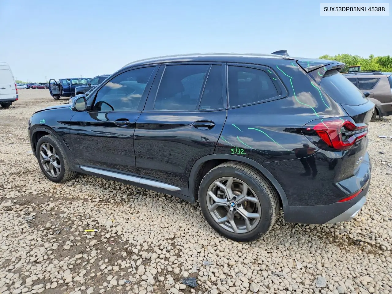 2022 BMW X3 xDrive30I VIN: 5UX53DP05N9L45388 Lot: 59700606