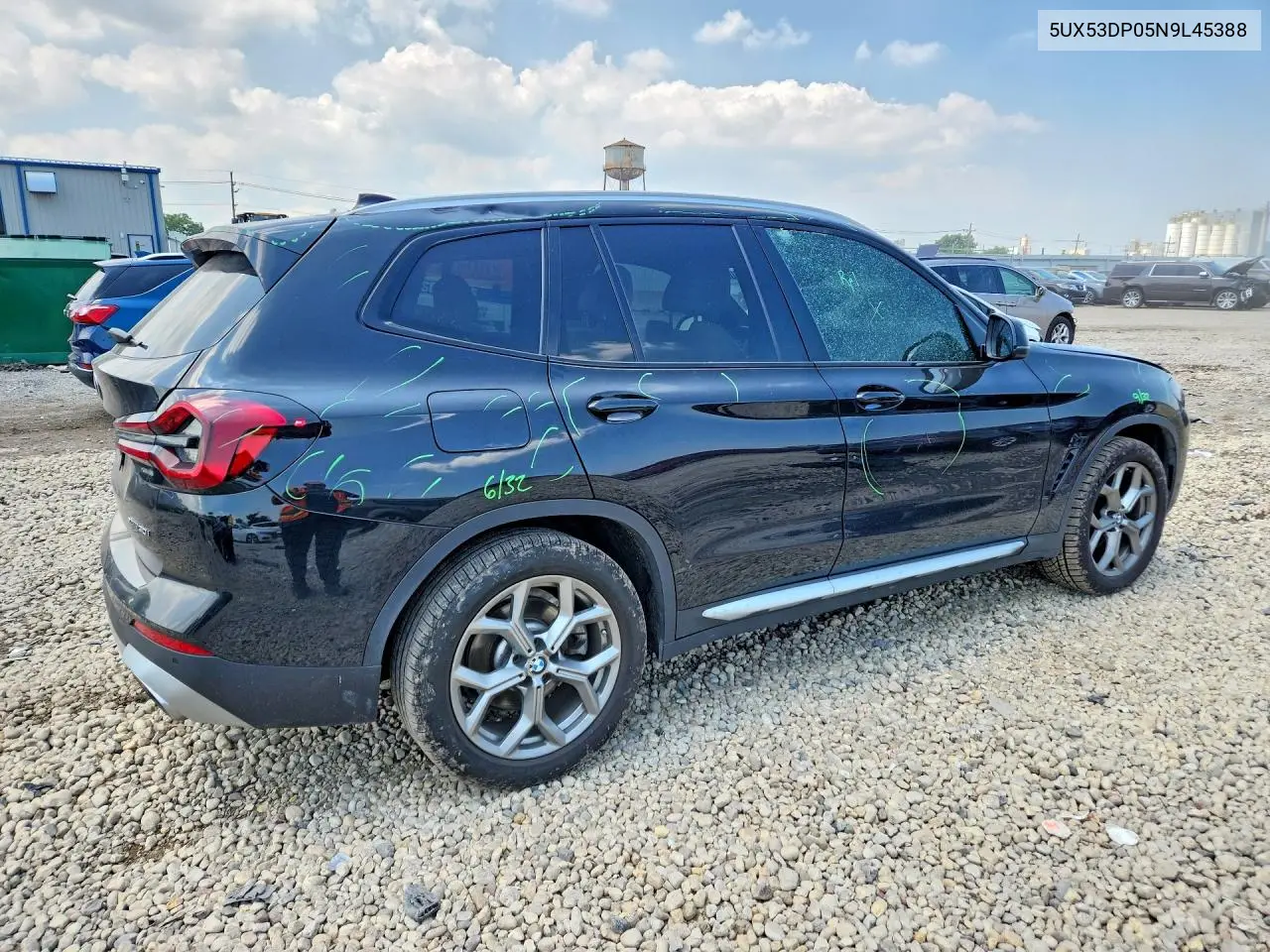 2022 BMW X3 xDrive30I VIN: 5UX53DP05N9L45388 Lot: 59700606