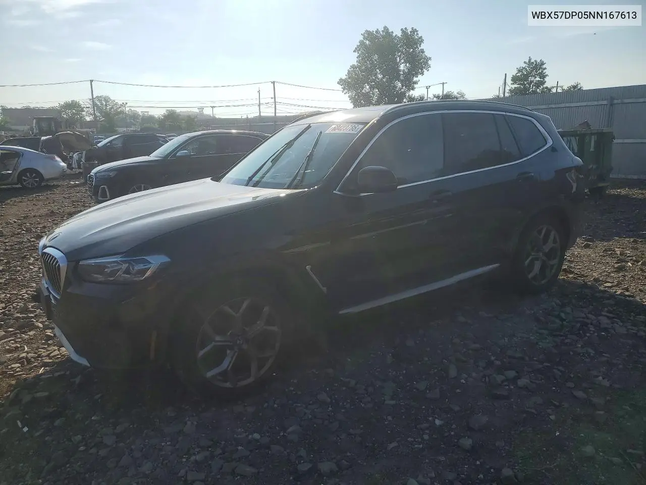 2022 BMW X3 xDrive30I VIN: WBX57DP05NN167613 Lot: 60423786