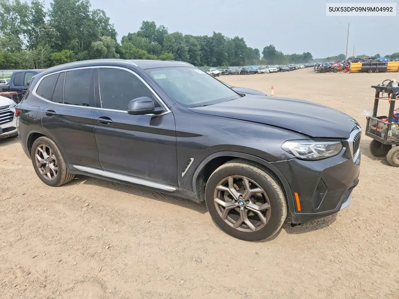2022 BMW X3 xDrive30I VIN: 5UX53DP09N9M04992 Lot: 60659746