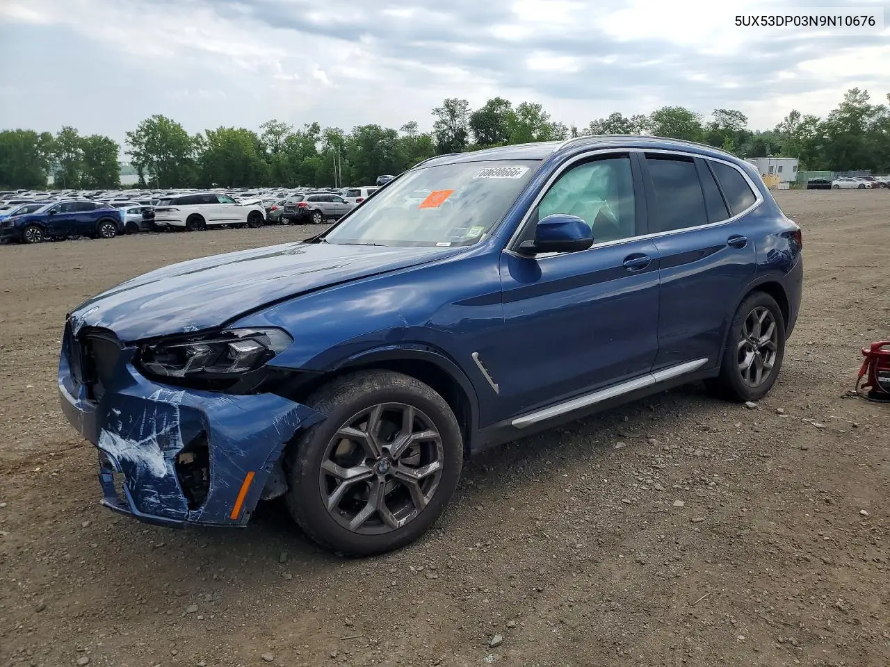 2022 BMW X3 xDrive30I VIN: 5UX53DP03N9N10676 Lot: 60698666
