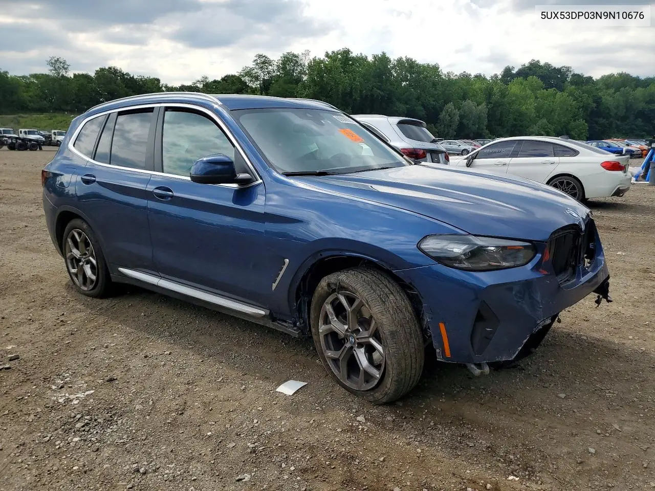 2022 BMW X3 xDrive30I VIN: 5UX53DP03N9N10676 Lot: 60698666