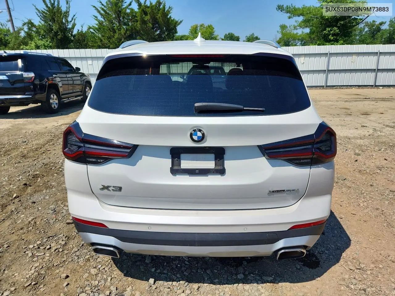 2022 BMW X3 VIN: 5UX53DP08N9M73883 Lot: 61067156