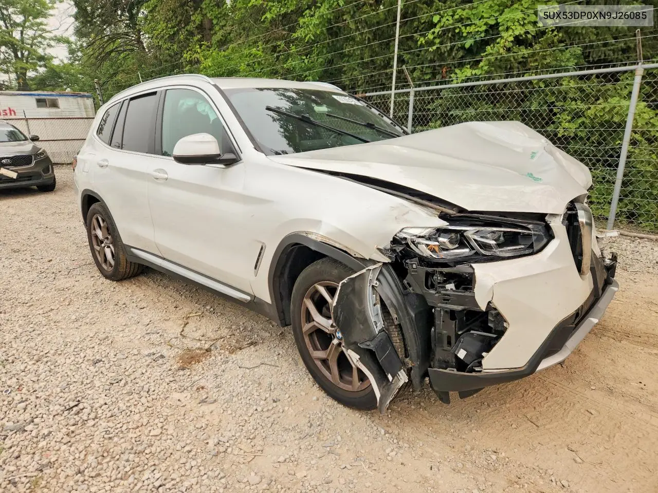 2022 BMW X3 xDrive30I VIN: 5UX53DP0XN9J26085 Lot: 61289436