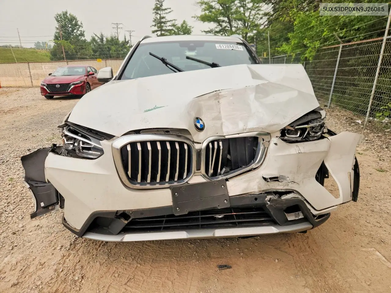 2022 BMW X3 xDrive30I VIN: 5UX53DP0XN9J26085 Lot: 61289436