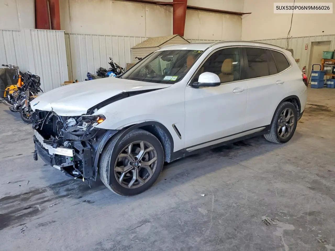 2022 BMW X3 xDrive30I VIN: 5UX53DP06N9M66026 Lot: 61314926