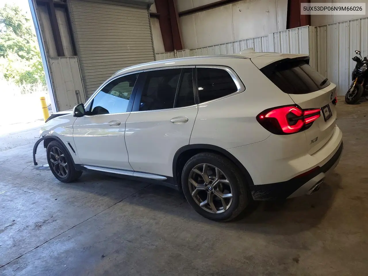 2022 BMW X3 xDrive30I VIN: 5UX53DP06N9M66026 Lot: 61314926