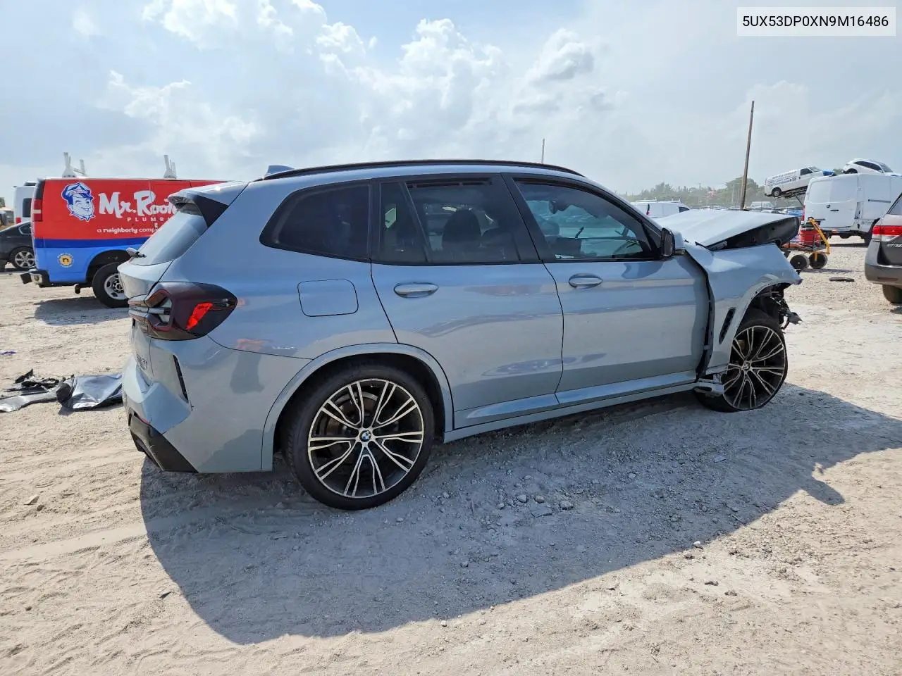 2022 BMW X3 xDrive30I VIN: 5UX53DP0XN9M16486 Lot: 61839596