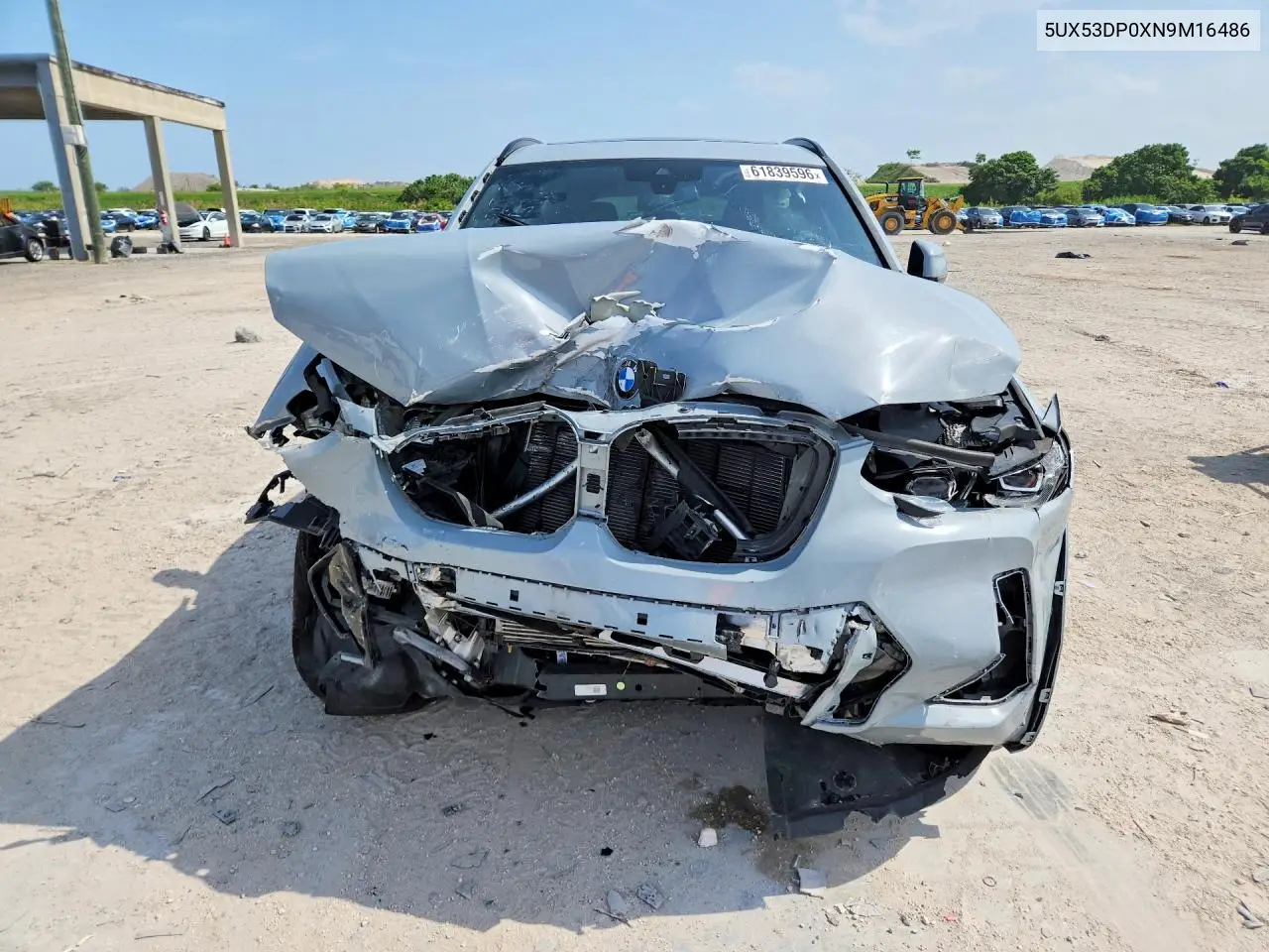2022 BMW X3 xDrive30I VIN: 5UX53DP0XN9M16486 Lot: 61839596