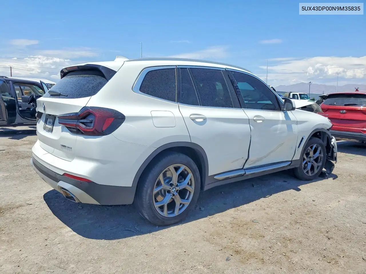 2022 BMW X3 Sdrive30I VIN: 5UX43DP00N9M35835 Lot: 61881226