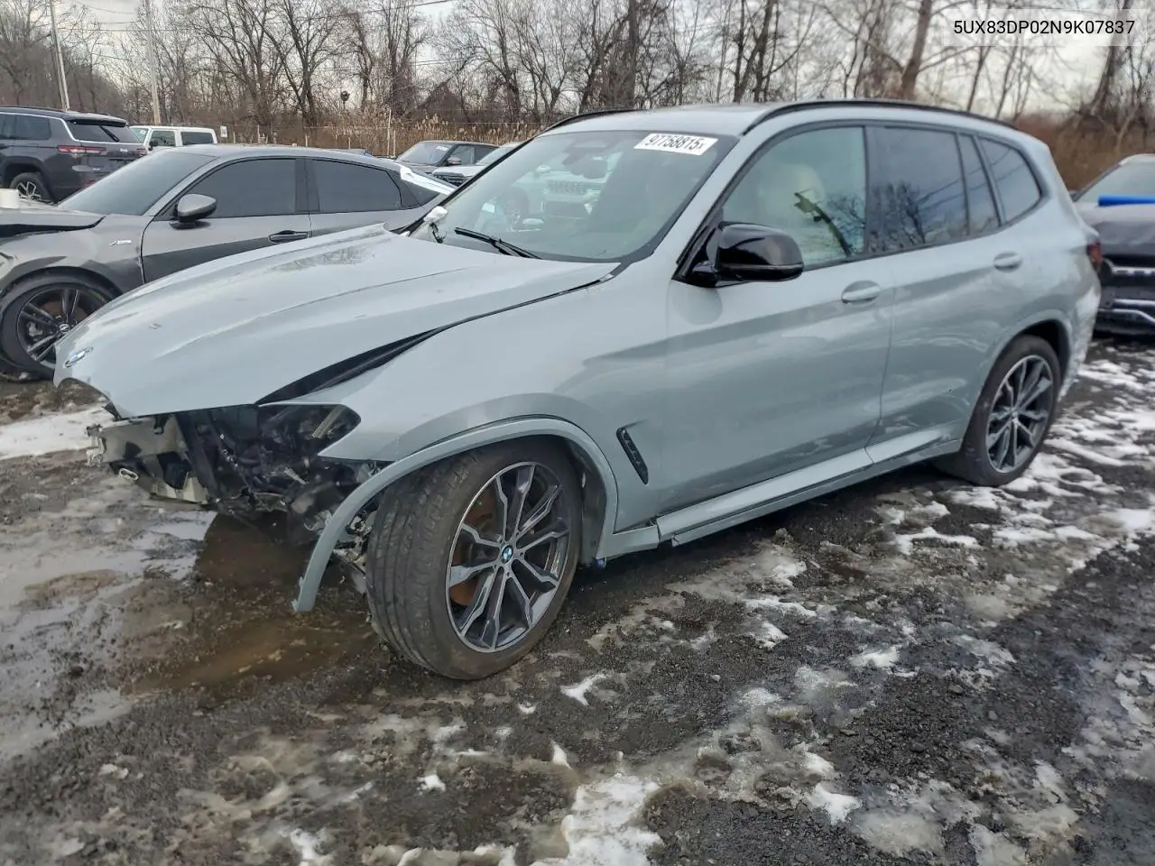 2022 BMW X3 M40I VIN: 5UX83DP02N9K07837 Lot: 97758815