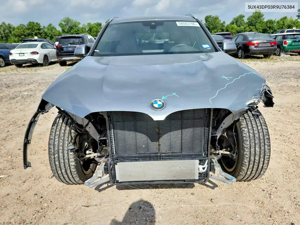 2024 BMW X3 Sdrive30I VIN: 5UX43DP03R9U76384 Lot: 58083196