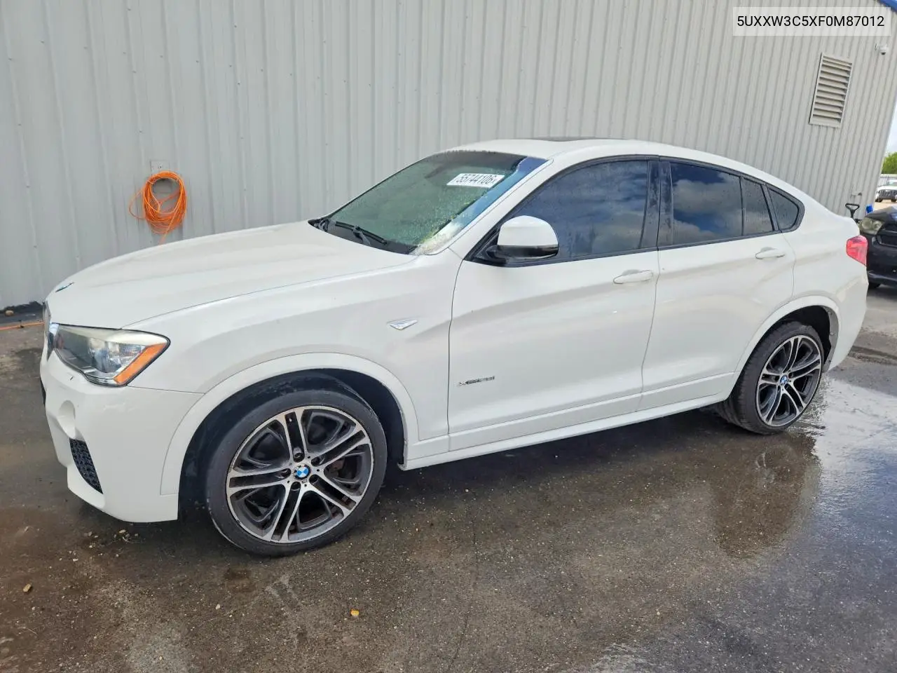 2015 BMW X4 xDrive28I VIN: 5UXXW3C5XF0M87012 Lot: 55744106