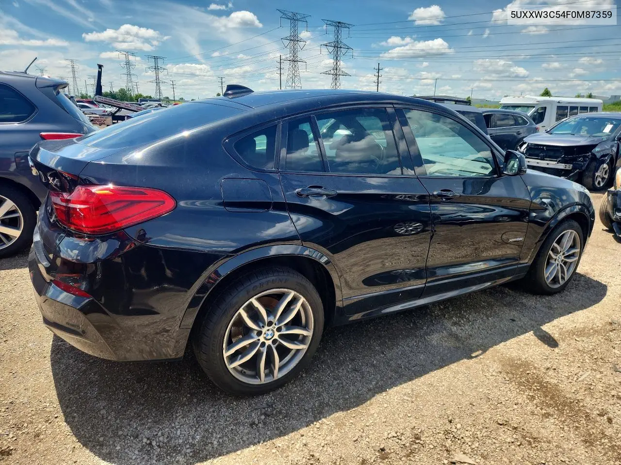 2015 BMW X4 xDrive28I VIN: 5UXXW3C54F0M87359 Lot: 58064726