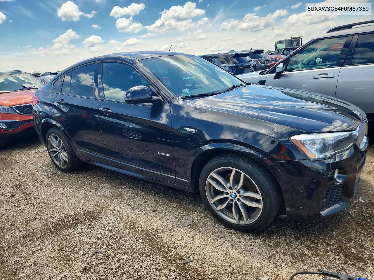 2015 BMW X4 xDrive28I VIN: 5UXXW3C54F0M87359 Lot: 58064726