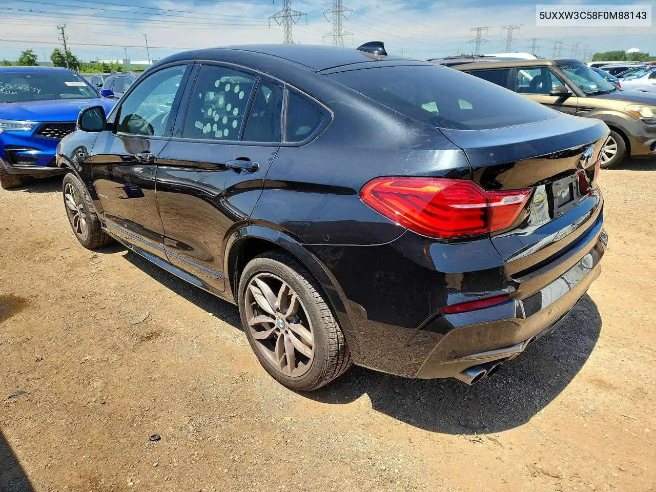 2015 BMW X4 xDrive28I VIN: 5UXXW3C58F0M88143 Lot: 59051386