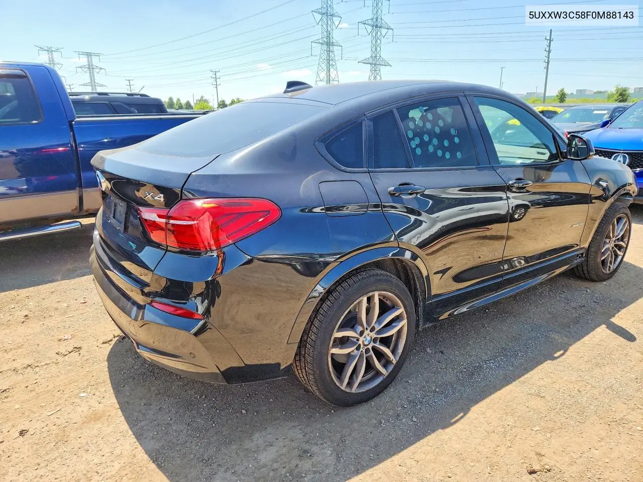 2015 BMW X4 xDrive28I VIN: 5UXXW3C58F0M88143 Lot: 59051386