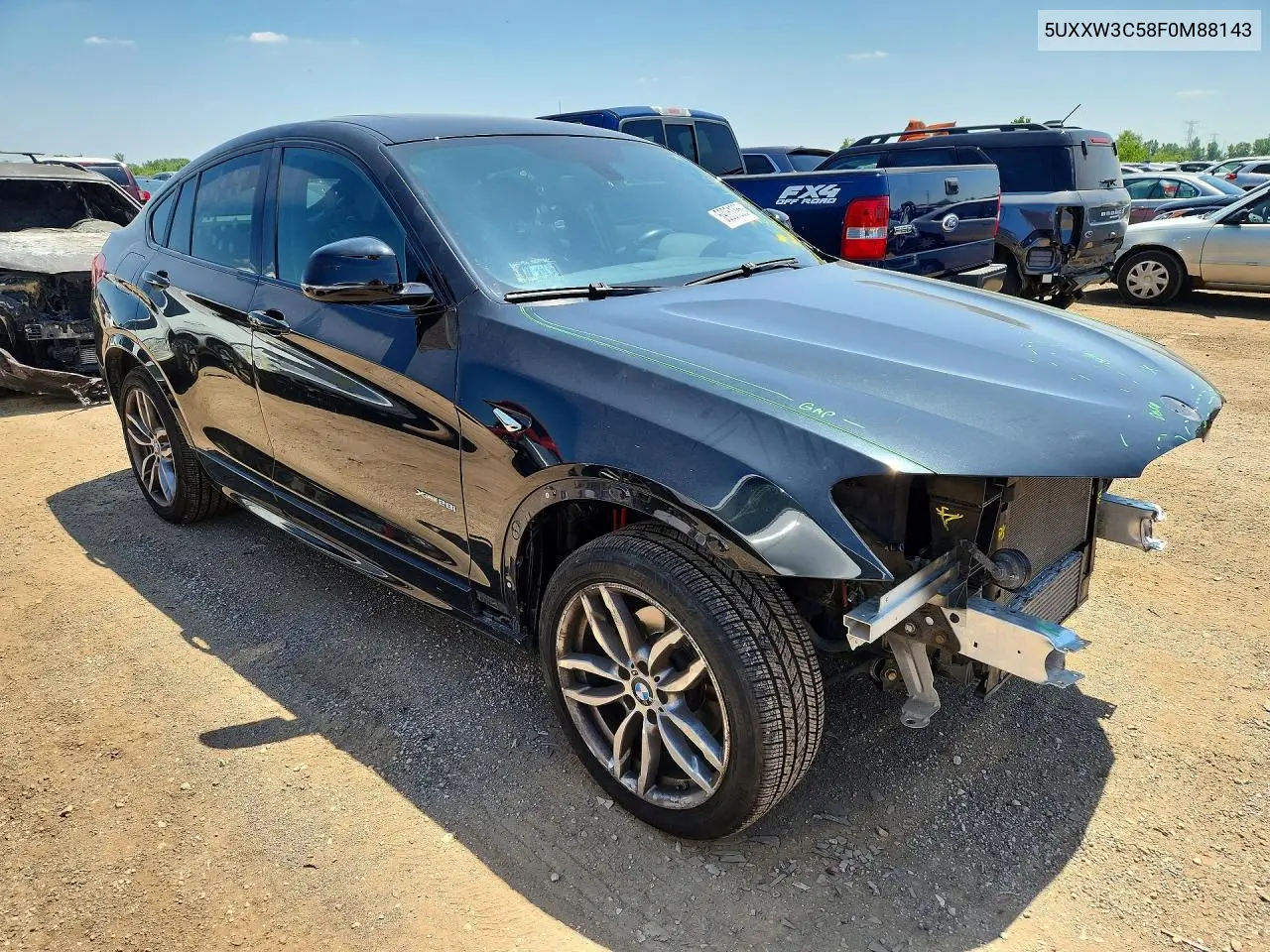 2015 BMW X4 xDrive28I VIN: 5UXXW3C58F0M88143 Lot: 59051386