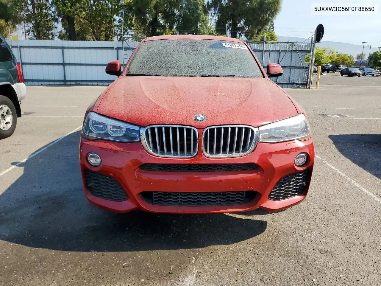 2015 BMW X4 xDrive28I VIN: 5UXXW3C56F0F88650 Lot: 61092016