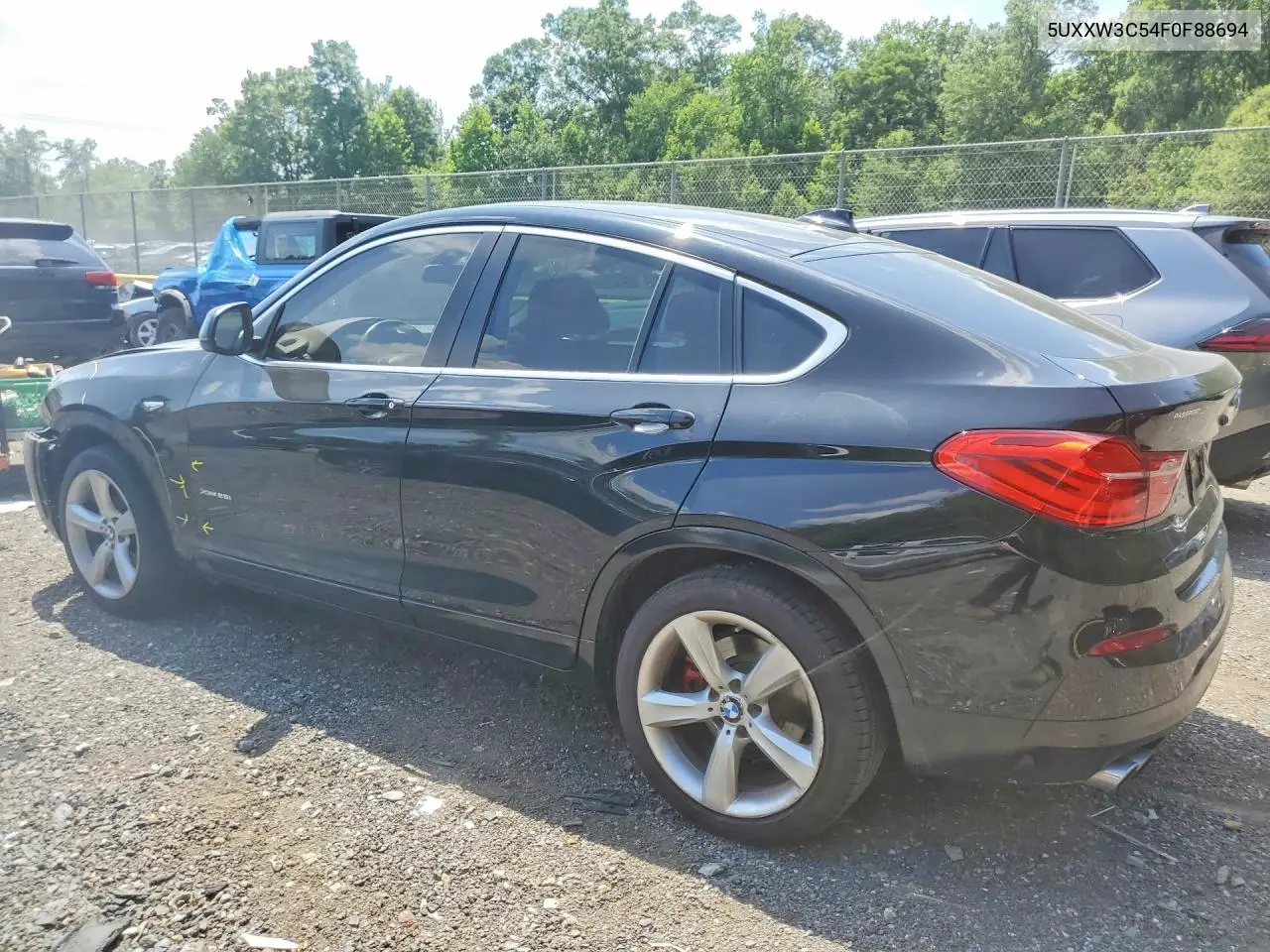 2015 BMW X4 xDrive28I VIN: 5UXXW3C54F0F88694 Lot: 85633065