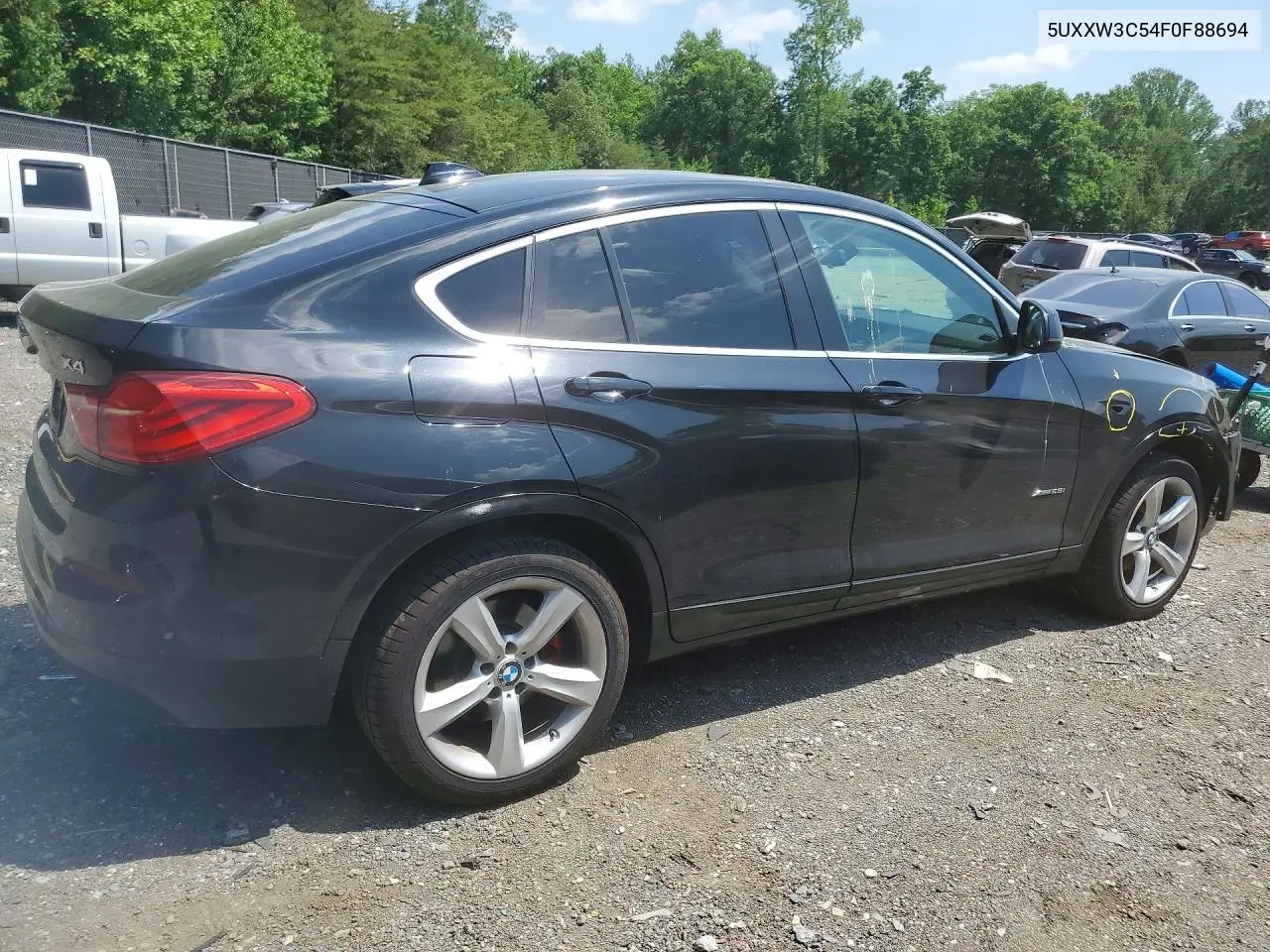 2015 BMW X4 xDrive28I VIN: 5UXXW3C54F0F88694 Lot: 85633065