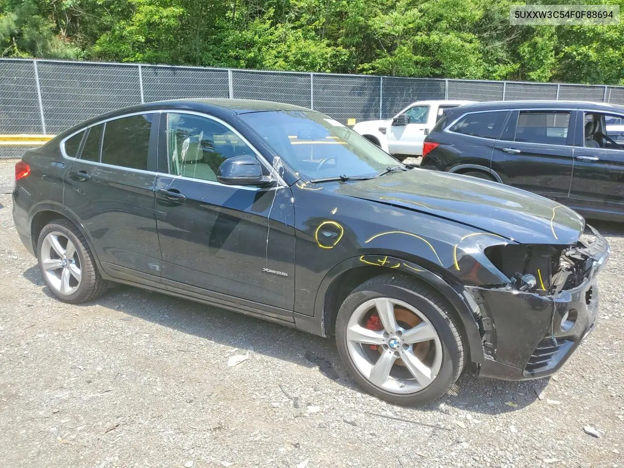 2015 BMW X4 xDrive28I VIN: 5UXXW3C54F0F88694 Lot: 85633065